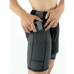 NO RULES - PANTALONETA RUNNING GRIS OSCURO