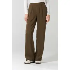 KOAJ - Pantalón verde oscuro palazzo con tiro alto y bota anch Mujer