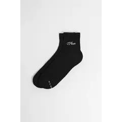 KOAJ - Medias cortas unicolores con texto college en costado Mujer