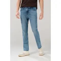 KOAJ - Jean straight leg bota recta azul medio con tiro bajo Hombre
