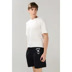 KOAJ - Bermuda negra con diseño de One Piece y bolsillos Hombre