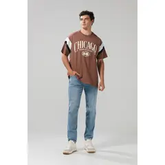 KOAJ - Jean slim azul claro tiro bajo con desgastes y bolsill Hombre