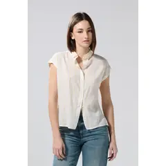 KOAJ - BLUSA CAMISERA HOMBRO RODADO Mujer