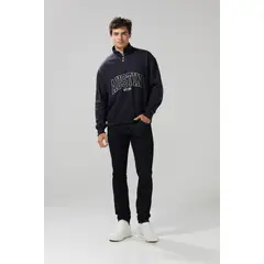 KOAJ - Jean skinny ajustado azul intenso tiro bajo con costura Hombre