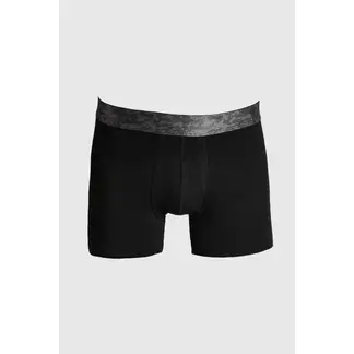 KOAJ - Bóxer negro midway brief-largo con diseños en cintura Hombre