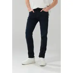 KOAJ - Jean slim azul intenso con cremallera y tiro bajo Hombre