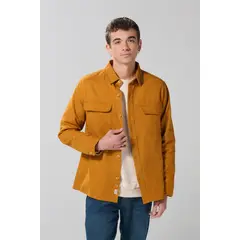 KOAJ - Sobrecamisa unicolor con doble bolsillo y botones Hombre