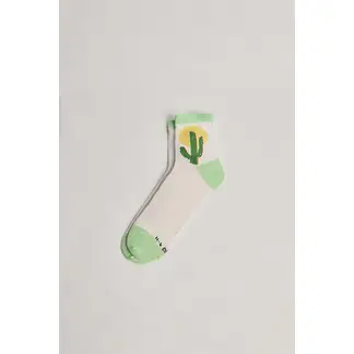 KOAJ - Medias cortas unicolores con diseño de cactus Mujer