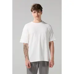 KOAJ - Camiseta unicolor manga corta con texturas oversize Hombre