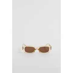 KOAJ - Gafas amarillas de sol con marco rectangular traslúcido Mujer