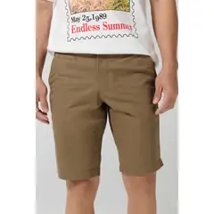 KOAJ - Bermuda de dril unicolor con tiro bajo y bolsillos Hombre