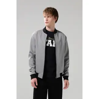 KOAJ - Chaqueta bomber gris medio con contrastes negros Hombre