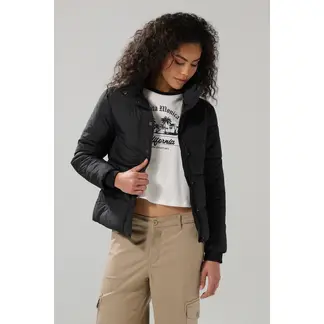 KOAJ - Chaqueta unicolor acolchada ajustada con cuello alto y Mujer