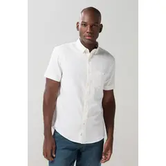 KOAJ - Camisa manga corta con colores solidos de temporada Hombre