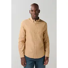 KOAJ - Camisa cuello button down manga larga en slim fit Hombre