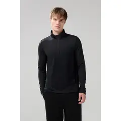 KOAJ - Buzo unicolor liviano con cuello alto y cremallera Hombre