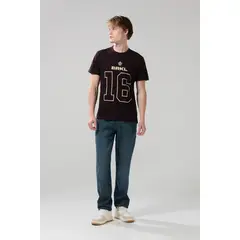KOAJ - Jean azul oscuro 90´S con bolsillos, tiro bajo y bota r Hombre