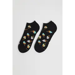 KOAJ - Medias tobilleras unicolores con diseños de helados Hombre