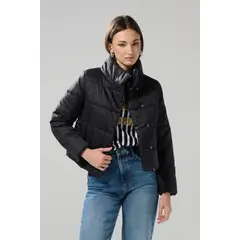 KOAJ - Chaqueta acolchada con cuello alto y broches unicolor Mujer
