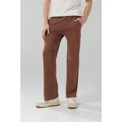 KOAJ - Pantalón jogger unicolor con cintura elástica y bolsil Hombre