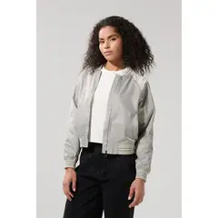KOAJ - Chaqueta bomber unicolor con contrastes y cremallera Mujer