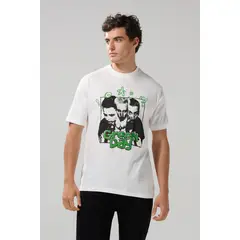 KOAJ - Camiseta crema clara de Green Day con manga corta Hombre