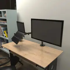 GENERICO - Soporte Elevador Gamer Negro Acero Ajustable 32