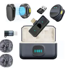 GENERICO - Micrófono Inalámbrico Solapa para Celular Tipo C Para iPhone y PC