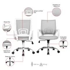MUEBLESYA - Silla de Escritorio y Oficina Armenia Ergonómica Básica Funcional