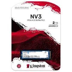 KINGSTON - SSD NVMe 2TB NV3 PCI Express 4.0 con Rendimiento Fluido y Capacidad Amplia