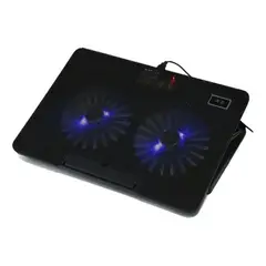 GENERICO - Base Refrigerante Portátil 17 , 5 Niveles 2 Ventiladores Led