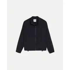 ATMOS - Chaqueta Rompevientos Con Elástico En Inferior Para Mujer Negro