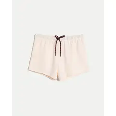 ATMOS - Short Amplio Tejido Suave para Mujer Deportiva Color Beige Marca