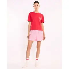 ATMOS - Short Para Mujer Multiusos Plano Color Rojo Marca #31190117