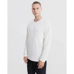 ATMOS - Camiseta Manga Larga Con Bolsillo Milanic Para Hombre Blanco