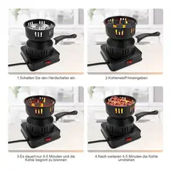 MILOPTS - Encendedor Eléctrico De Carbón Encendedor De Carbón Té