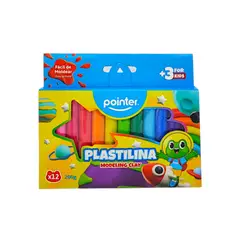 POINTER - Plastilina Infantil X12 Barras 200g Colores Surtidos