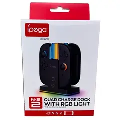 GENERICO - Base de Carga RGB 4 Ranuras Accesorio Compatible con N-S 2