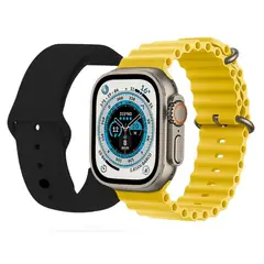INNOVA - Smartwatch S8 Ultra Infantil Niños Pantalla 45mm Amarillo Dos Pulsos