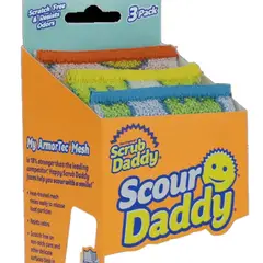 SCRUB DADDY - Esponja Scour Daddy Pack X 3 Malla Reforzada No Raya