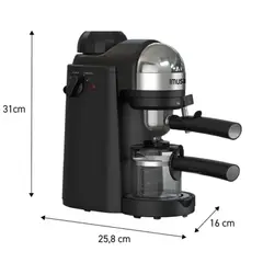 IMUSA - Cafetera Espresso Súbito 4 Tazas Negro