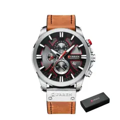 CURREN - Reloj 8346 Cafe Plateado