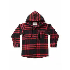 BIGBOYS - Sobrecamisa Leñador Rojo Negro Niño