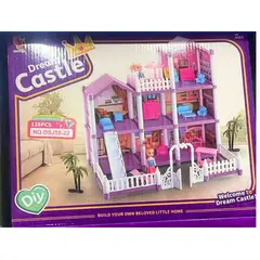 AMERICAN GENERICS - Casa De Muñecas Castle Armable 128 Piezas Niñas