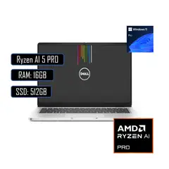 DELL - PORTATIL PRO 14 AMD RYZEN AI 5 PRO 340 RAM 16GB DDR5 SSD 512GB M.2 WIN11 PRO