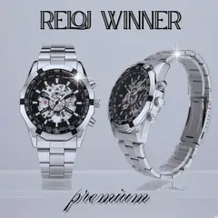 WINNER - RELOJ DE LUJO AUTOMATICO PARA HOMBRE EN ACERO INOXIDABLE