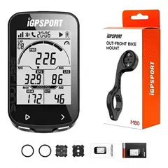 IGPSPORT - Ciclocomputador con GPS para Bicicleta BSC100S - Velocímetro y Odómetro + Soporte M80