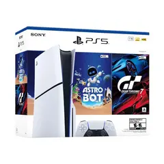 SONY - PS5 Slim Estandar con Juegos GT7 & Astro Bot