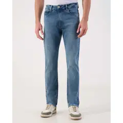 PATPRIMO - Jean Clásico De Corte Recto Cómodo  Para Hombre Azul