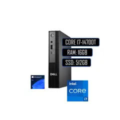 DELL - PC MINI INTEL CORE I7-14700T RAM DE 16GB DDR5 SSD 512GB M2 WIN11 PRO